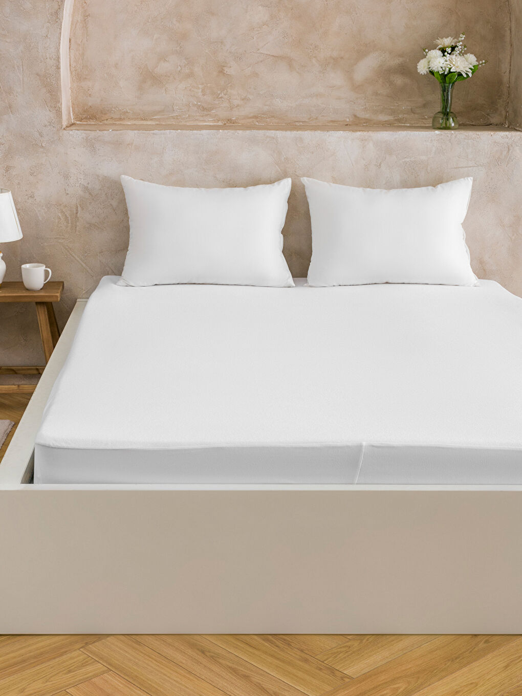 Beyaz Çift Kişilik Alez 160x200 Cm