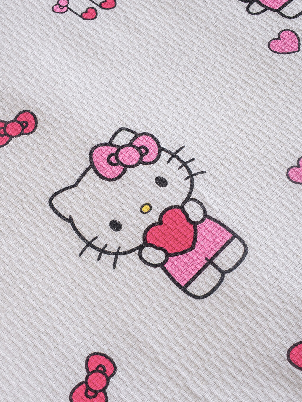 Pembe Hello Kitty Baskılı Tek Kişilik Kız Çocuk Pike Seti-4