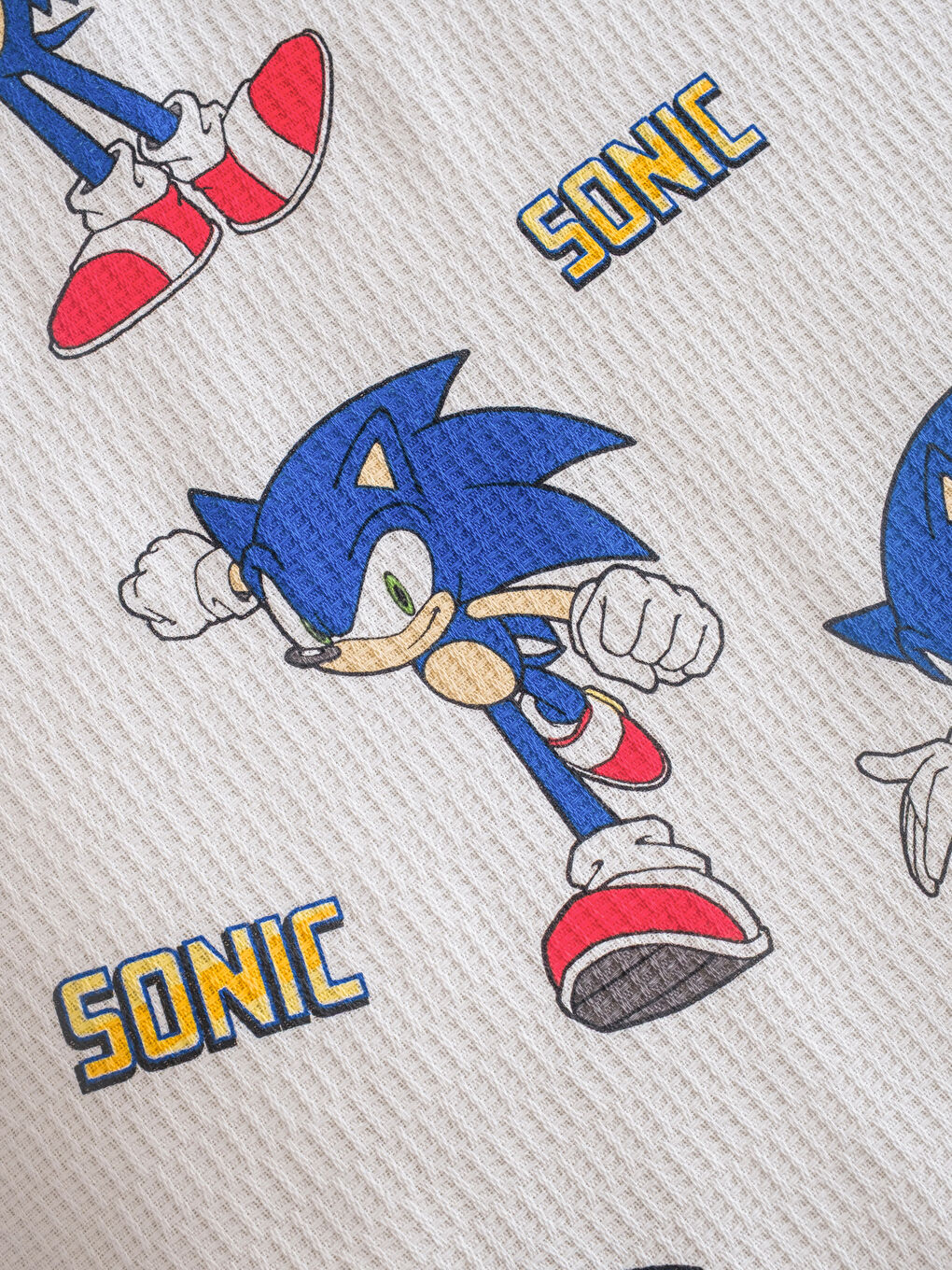 Karışık Sonic Baskılı Tek Kişilik Çocuk Pike Seti-4