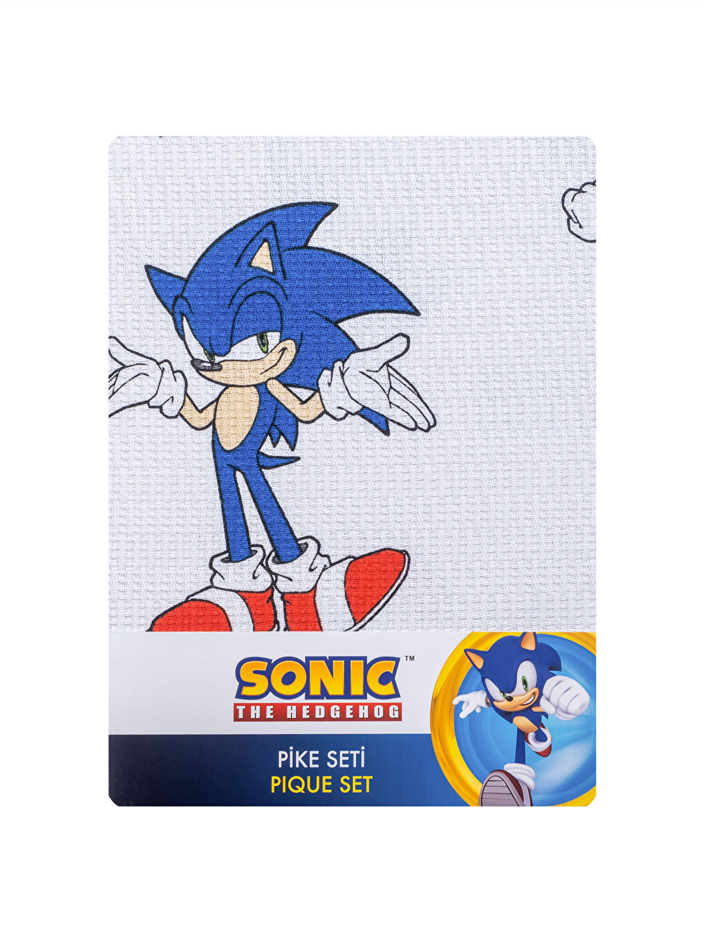 Karışık Sonic Baskılı Tek Kişilik Çocuk Pike Seti-6