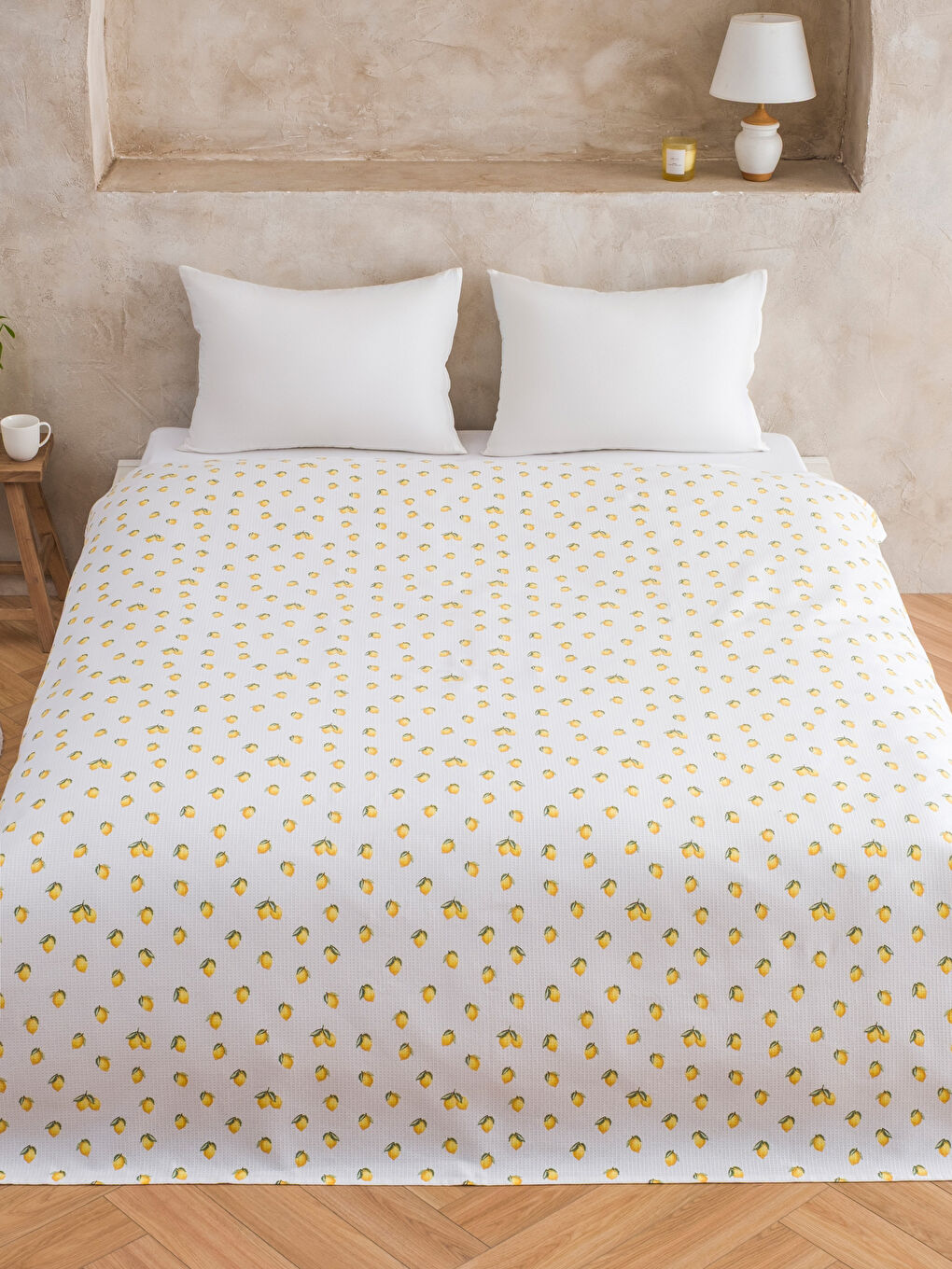 Karışık Limon Desenli Çift Kişilik Pike-1