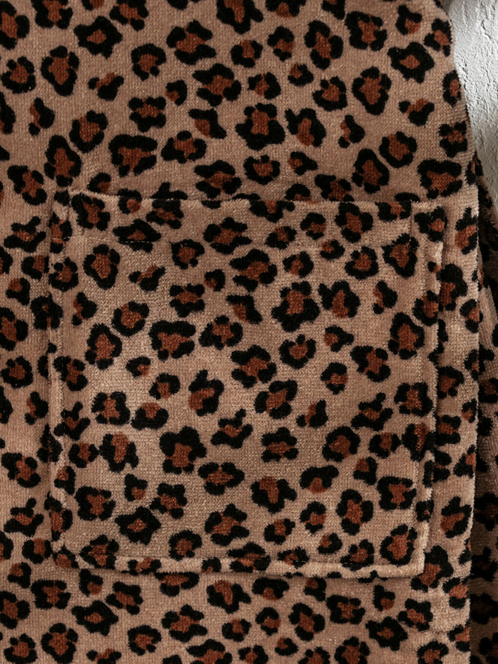 Karışık Leopar Desenli Kadın Bornoz-2