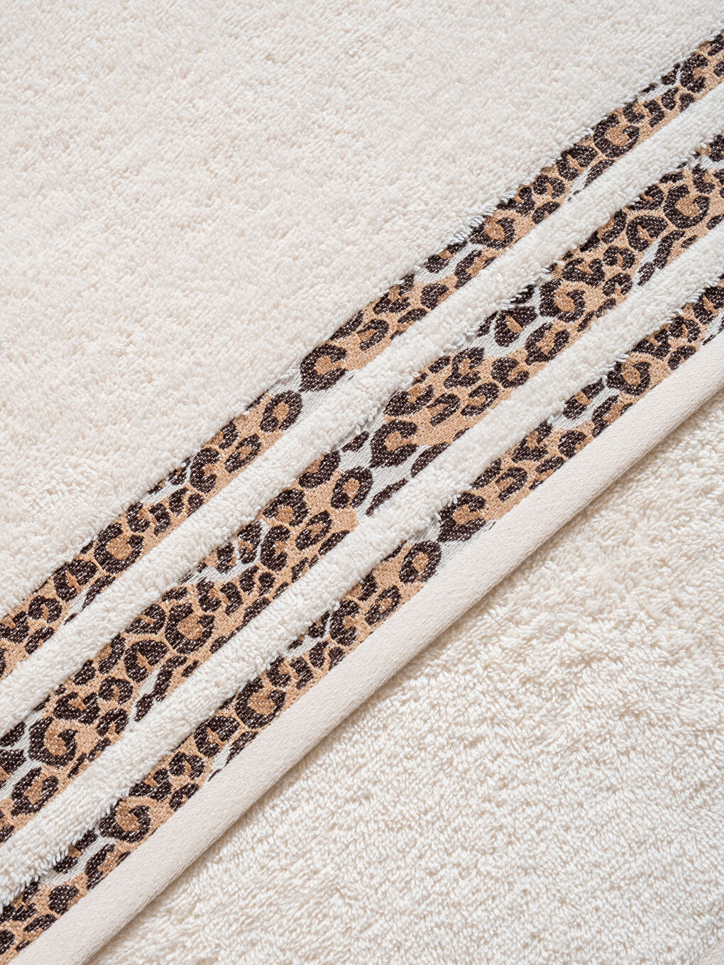 Ekru Çizgili Yüz Havlusu 50x80 cm-3