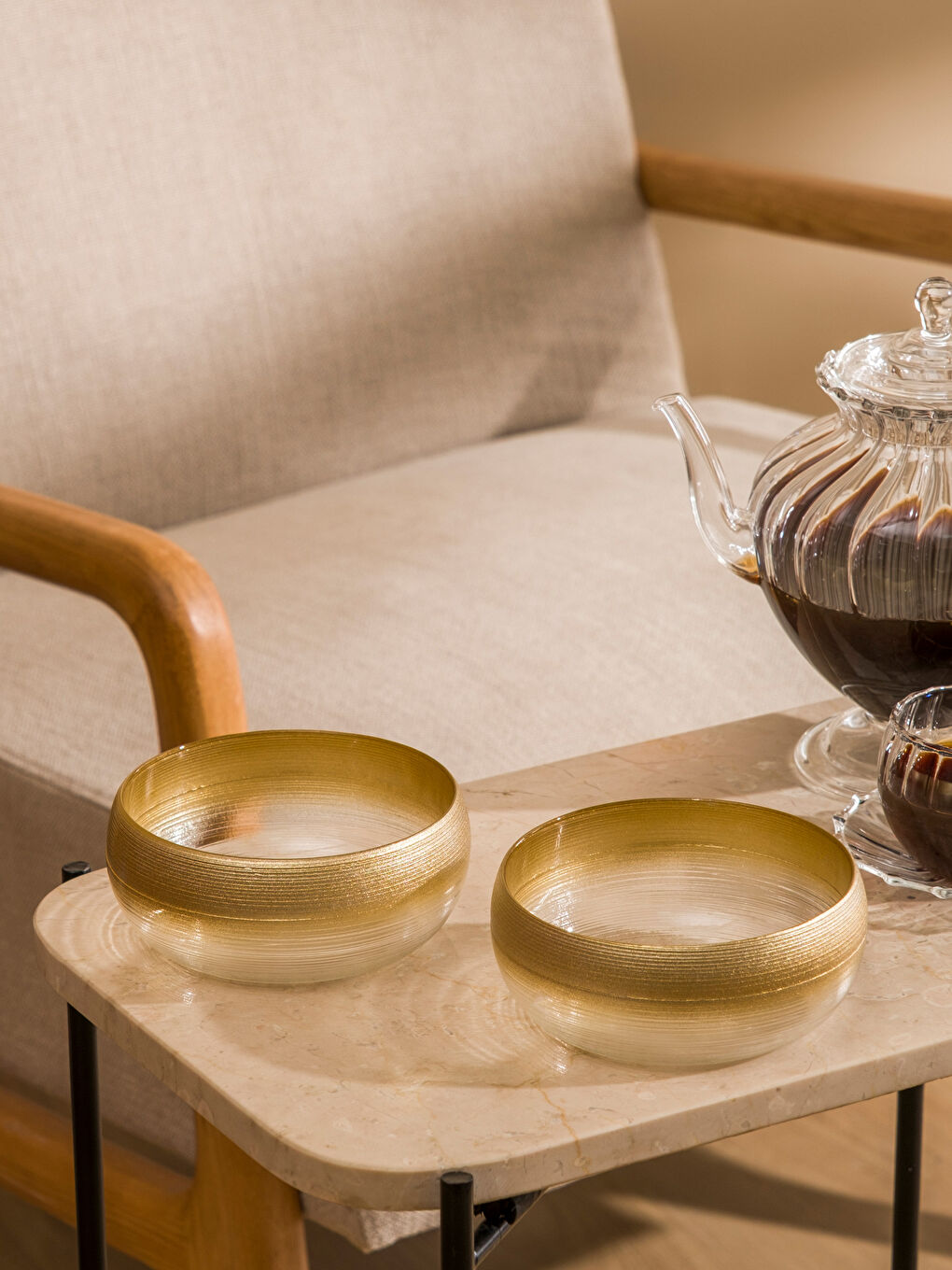 Renksiz Cam Kase Seti 2'li 12 cm