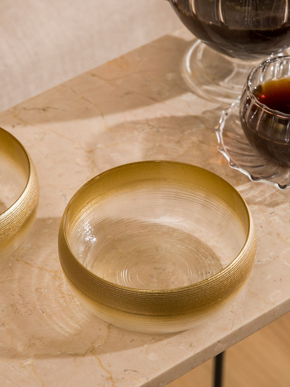 Renksiz Cam Kase Seti 2'li 12 cm-1