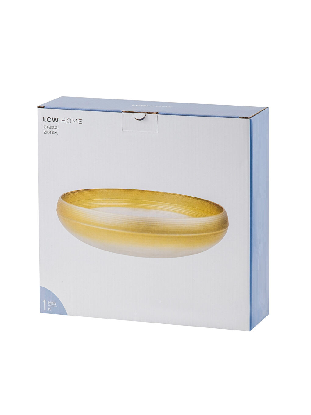 Sarı Desenli Cam Dekoratif Kase-3