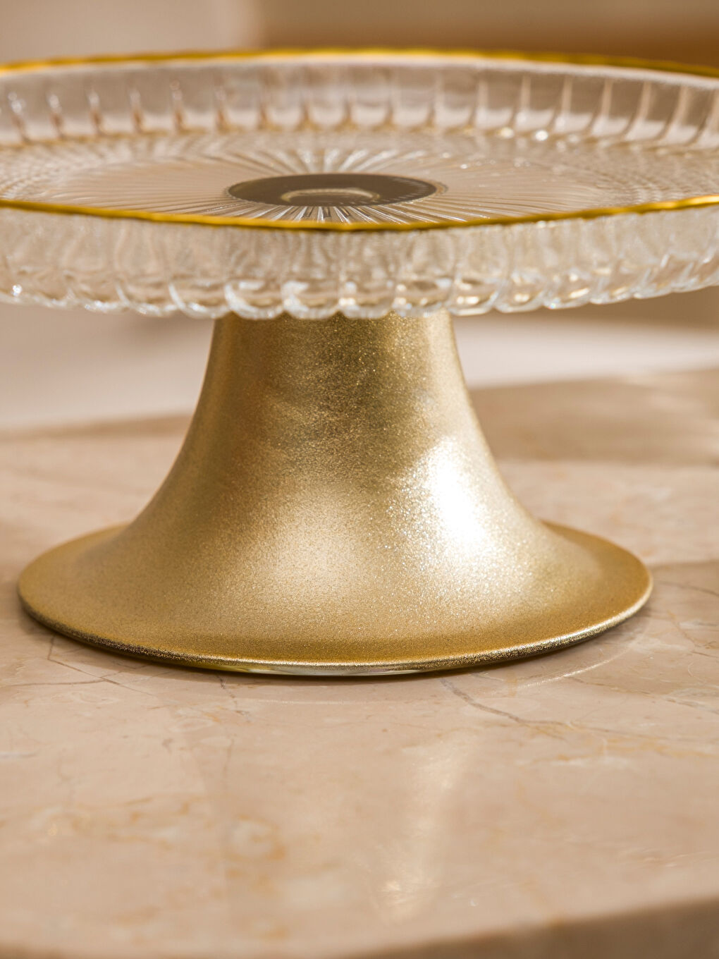 Renksiz Desenli Cam Ayaklı Sunumluk-3