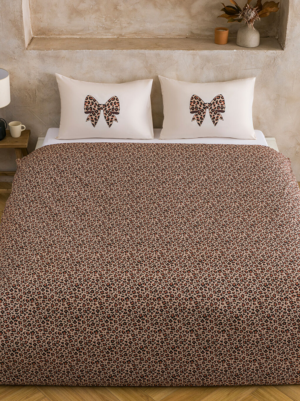 Karışık Leopar Desenli Çift Kişilik Nevresim Seti-1