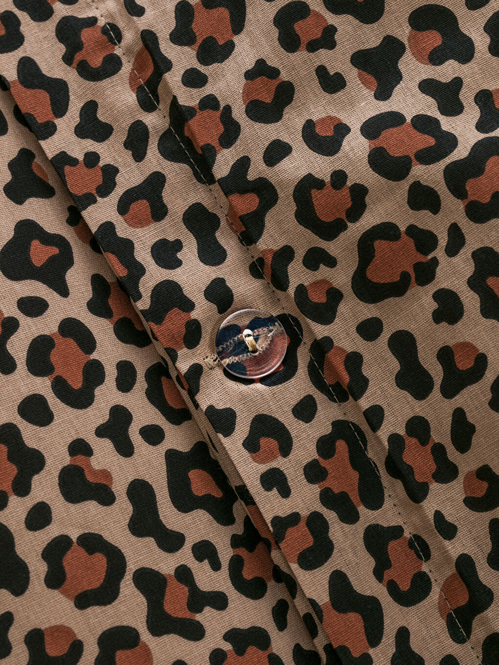 Karışık Leopar Desenli Çift Kişilik Nevresim Seti-5