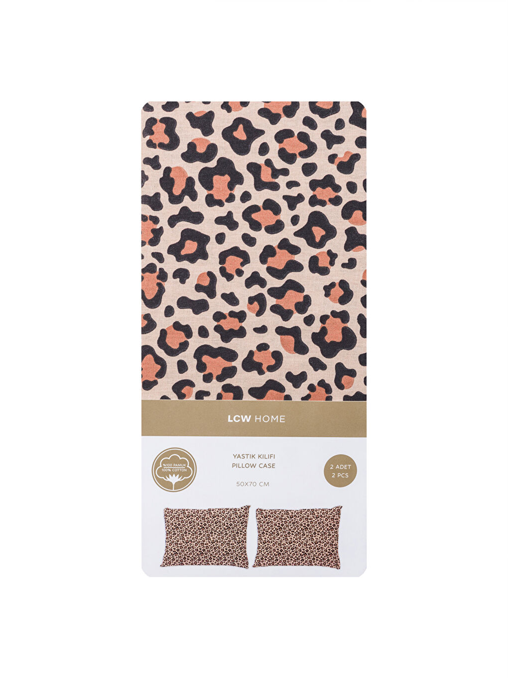 Karışık Leopar Desenli Yastık Kılıfı-3