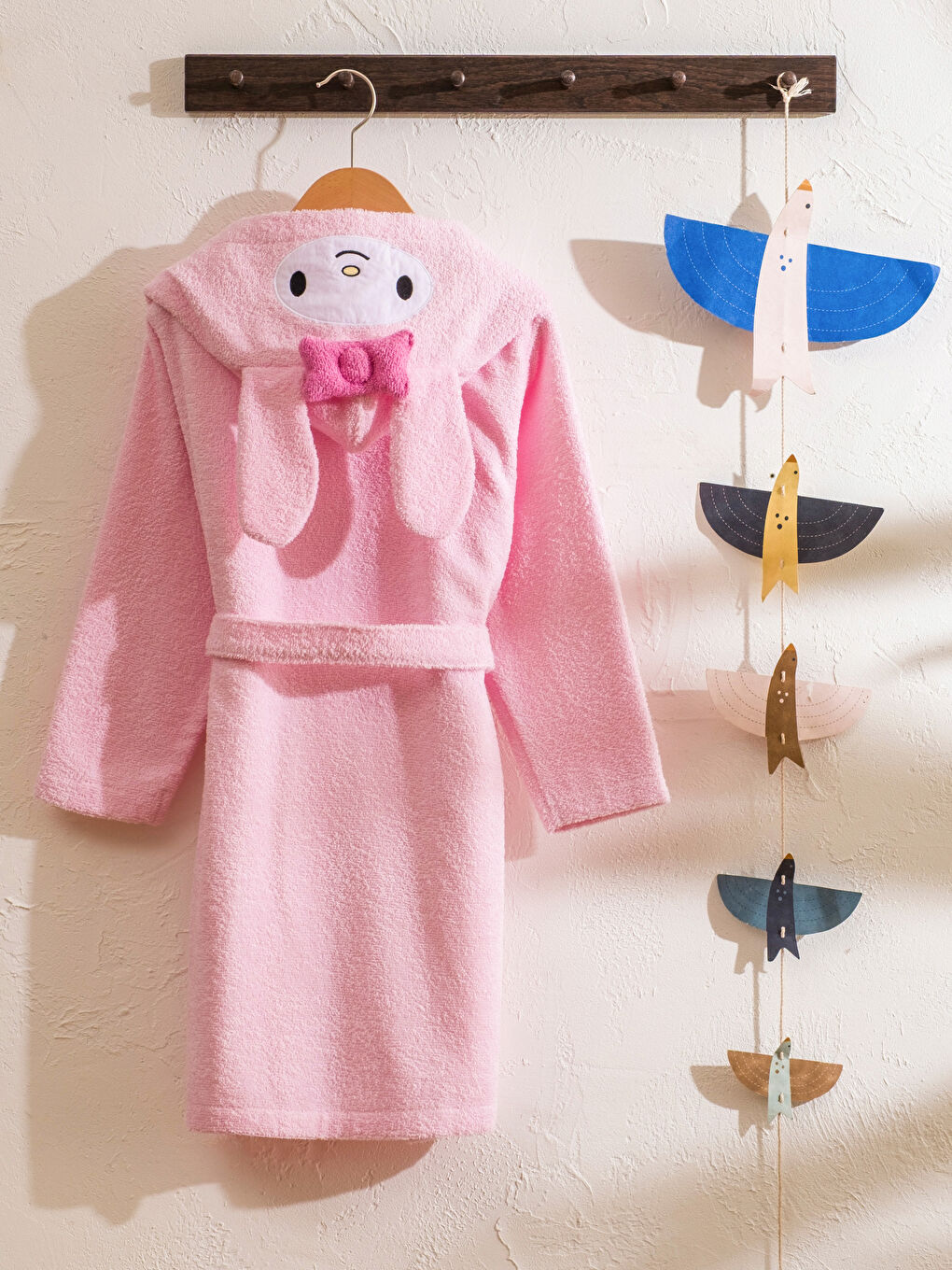Девочки Розовый Детский банный халат-1