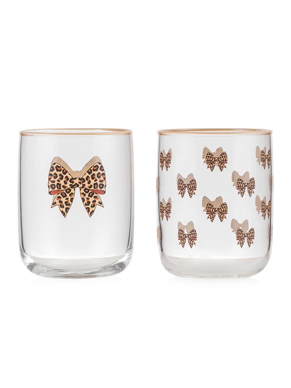 Karışık Fiyonk Baskılı Cam Bardak 3'lü 280 ml-4