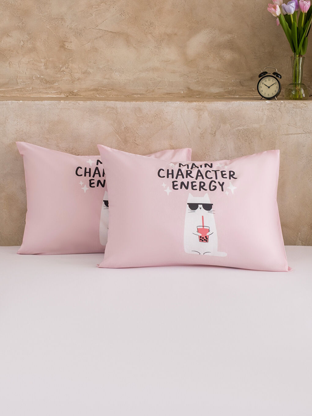 Karışık Baskılı Dokuma Yastık Kılıfı 2'li 50x70 cm-1