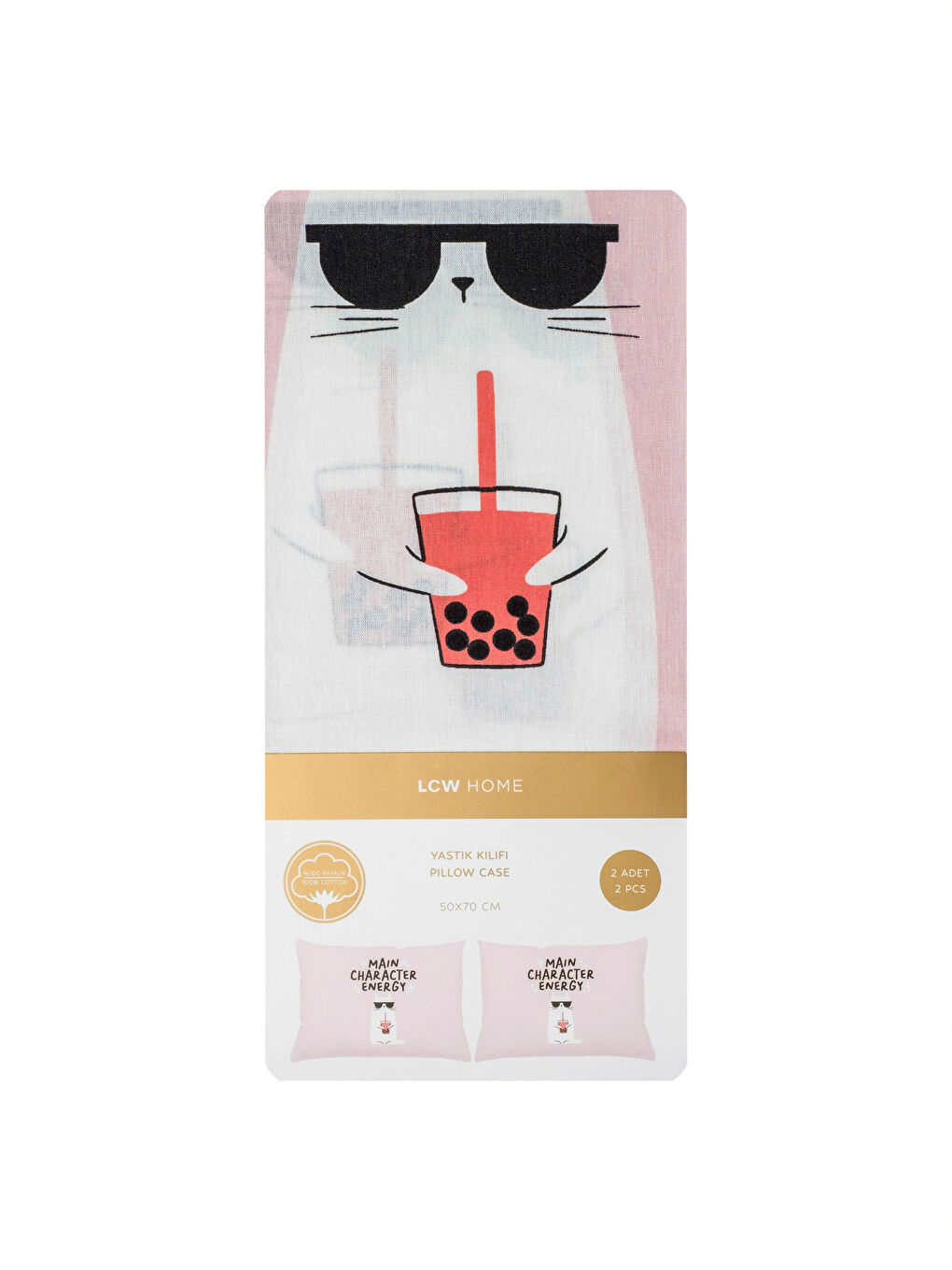 Karışık Baskılı Dokuma Yastık Kılıfı 2'li 50x70 cm-3