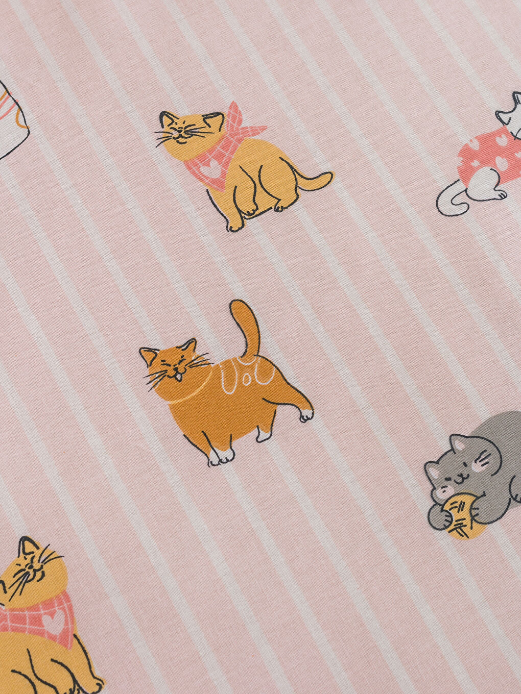 Karışık Kedi Desenli Tek Kişilik Nevresim Seti-4