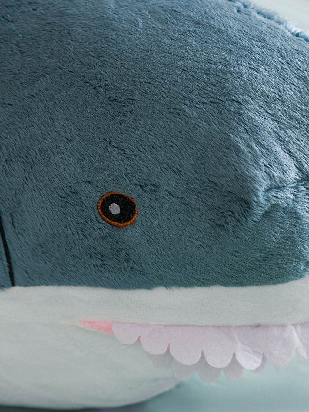 Mavi Köpek Balığı Figürlü Pelüş Bebek Kırlent 80 cm-2