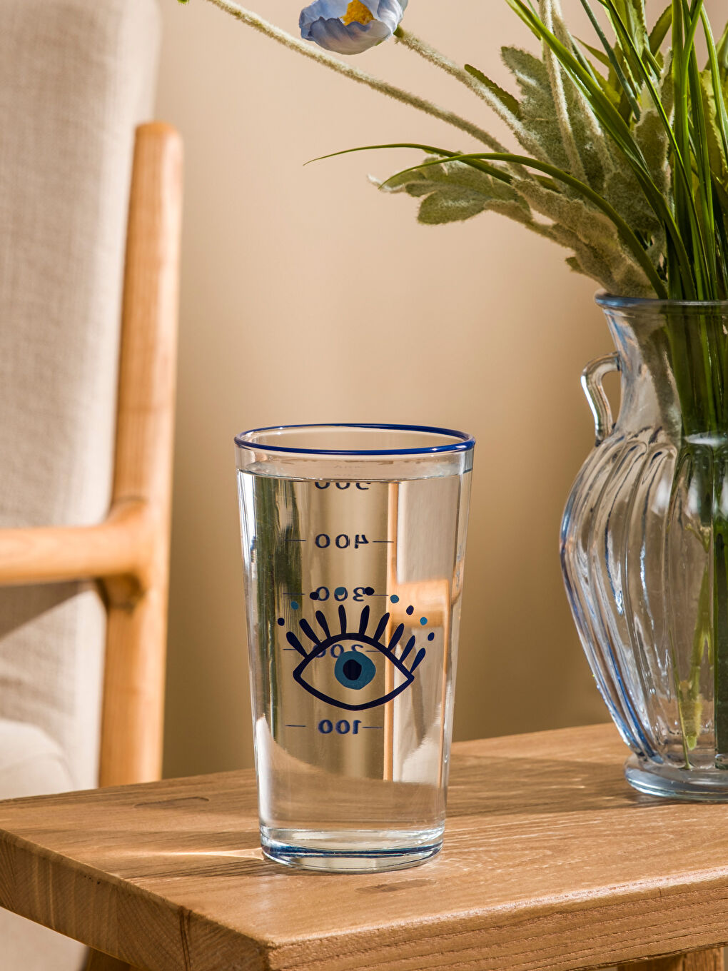 Karışık Göz Baskılı Cam Bardak 500 ml