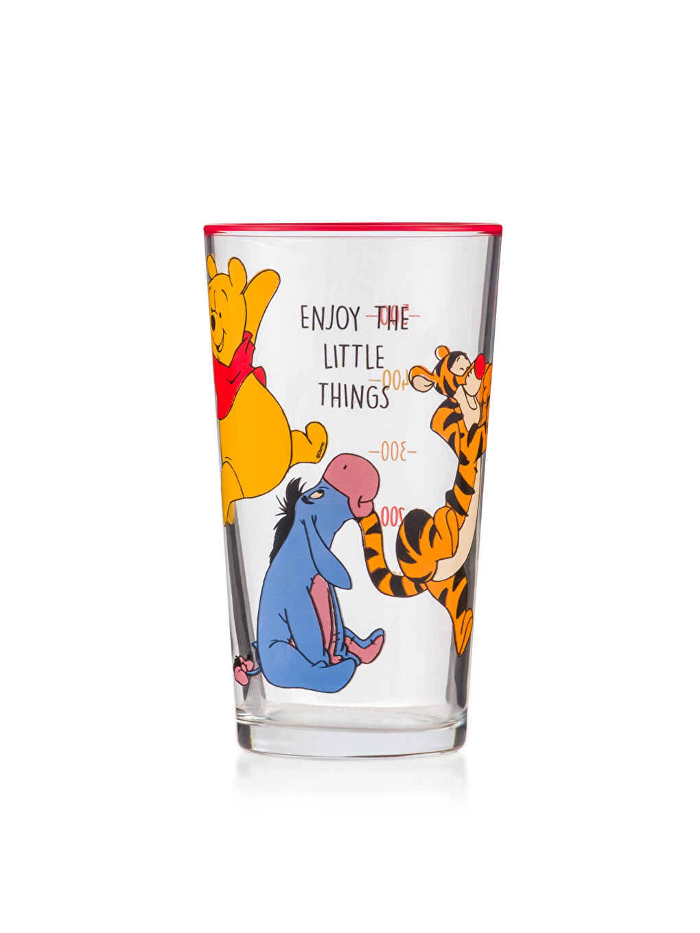 Karışık Winnie the Pooh Baskılı Cam Su Bardağı 500 ml-5