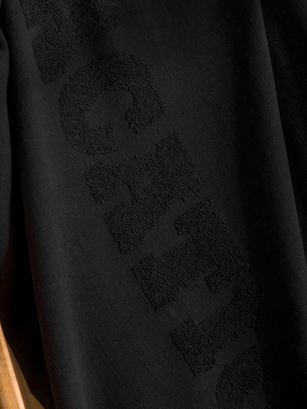 Siyah Pamuklu Erkek Plaj Havlusu 70x150 cm-1