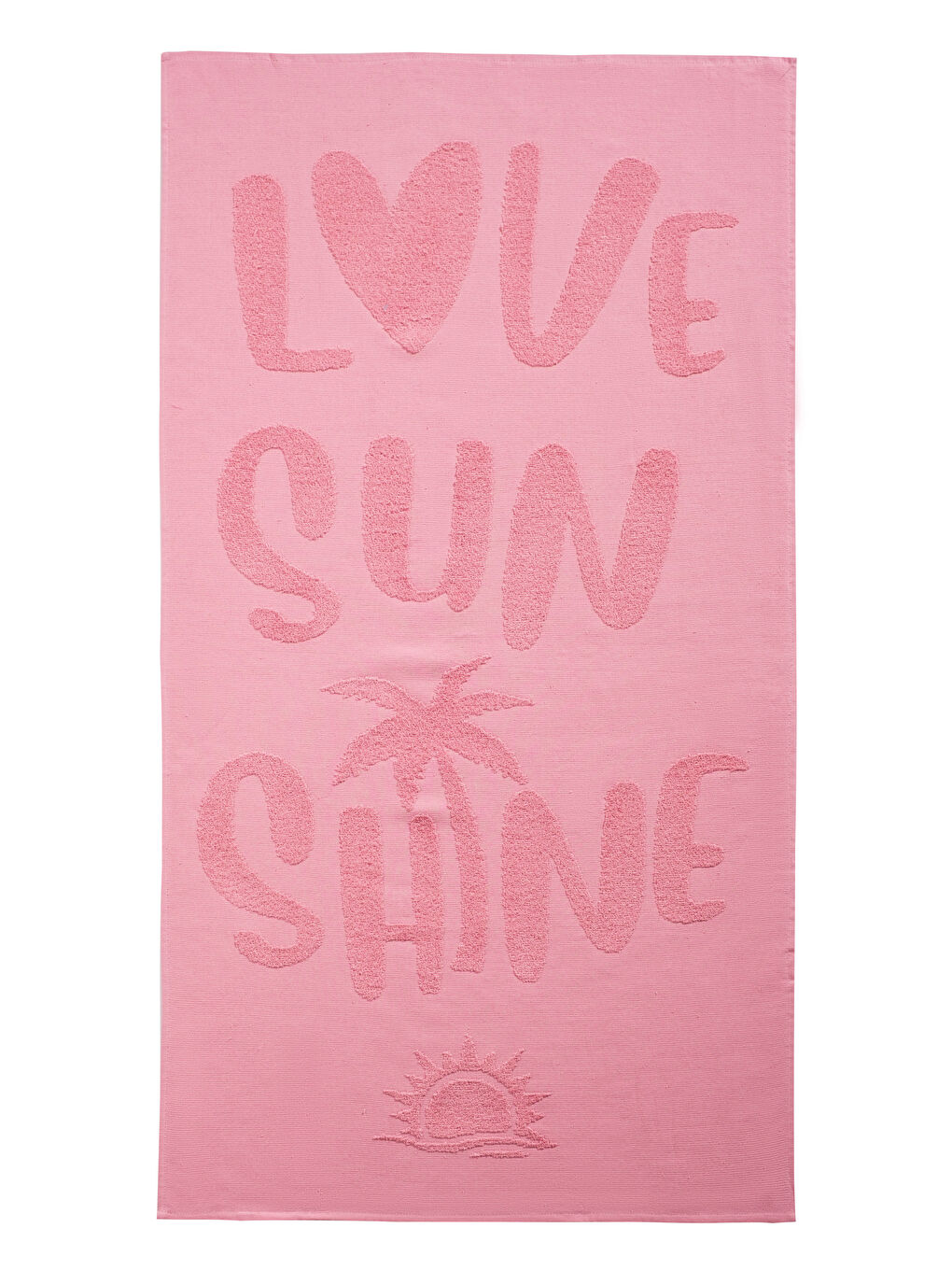 Pembe Desenli Pamuklu Kız Çocuk Plaj Havlusu 70x140 cm-3