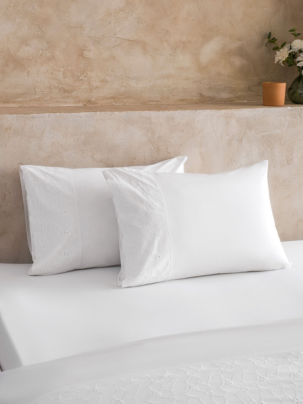 Ekru Çift Kişilik Pamuklu Nevresim Seti-2