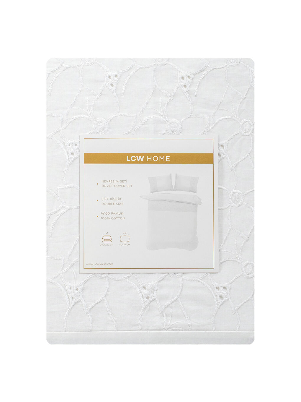 Ekru Çift Kişilik Pamuklu Nevresim Seti-6