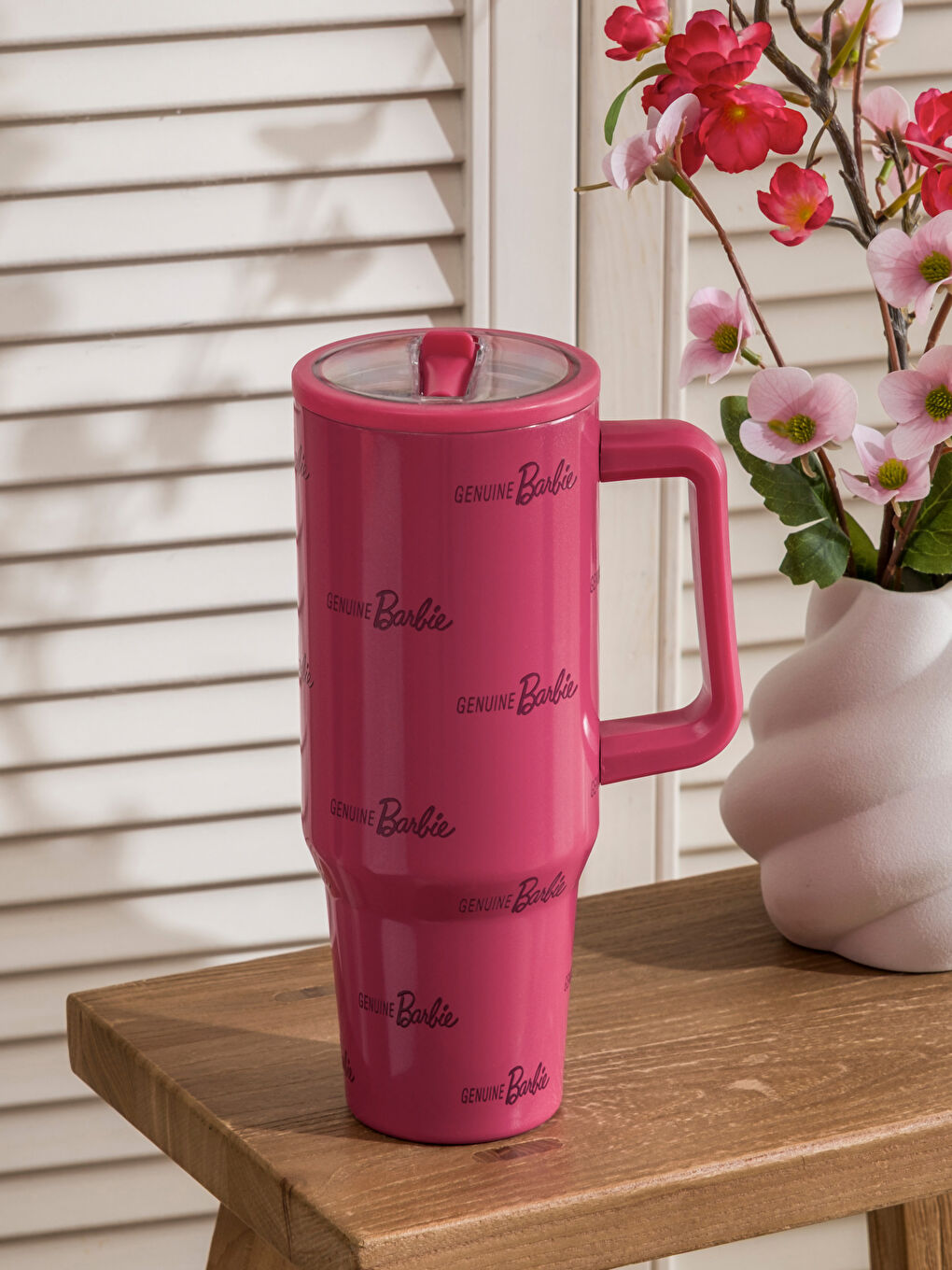 Karışık Barbie Baskılı Kulplu Termos Bardak 1200 ml