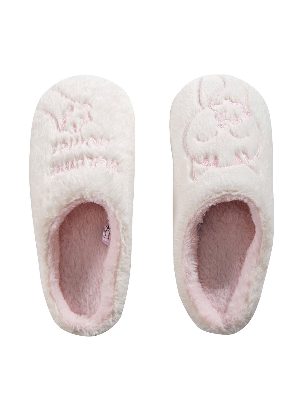 Ekru Kadın Pelüş Ev Terliği-5