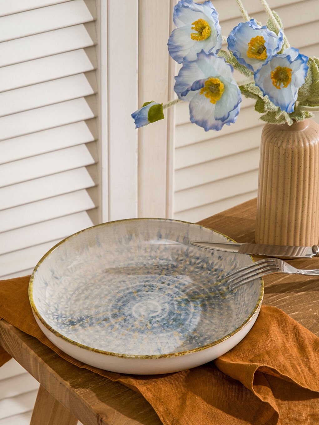 Karışık Seramik Salata Kasesi 21 cm