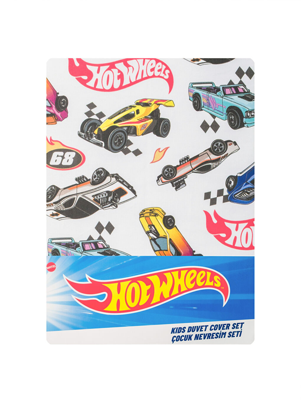 Karışık Hot Wheels Baskılı Erkek Çocuk Nevresim Seti-6