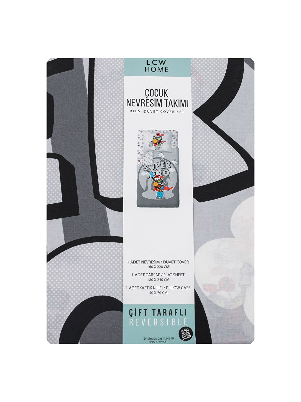 Karışık Baskılı Çocuk Nevresim Takımı-13