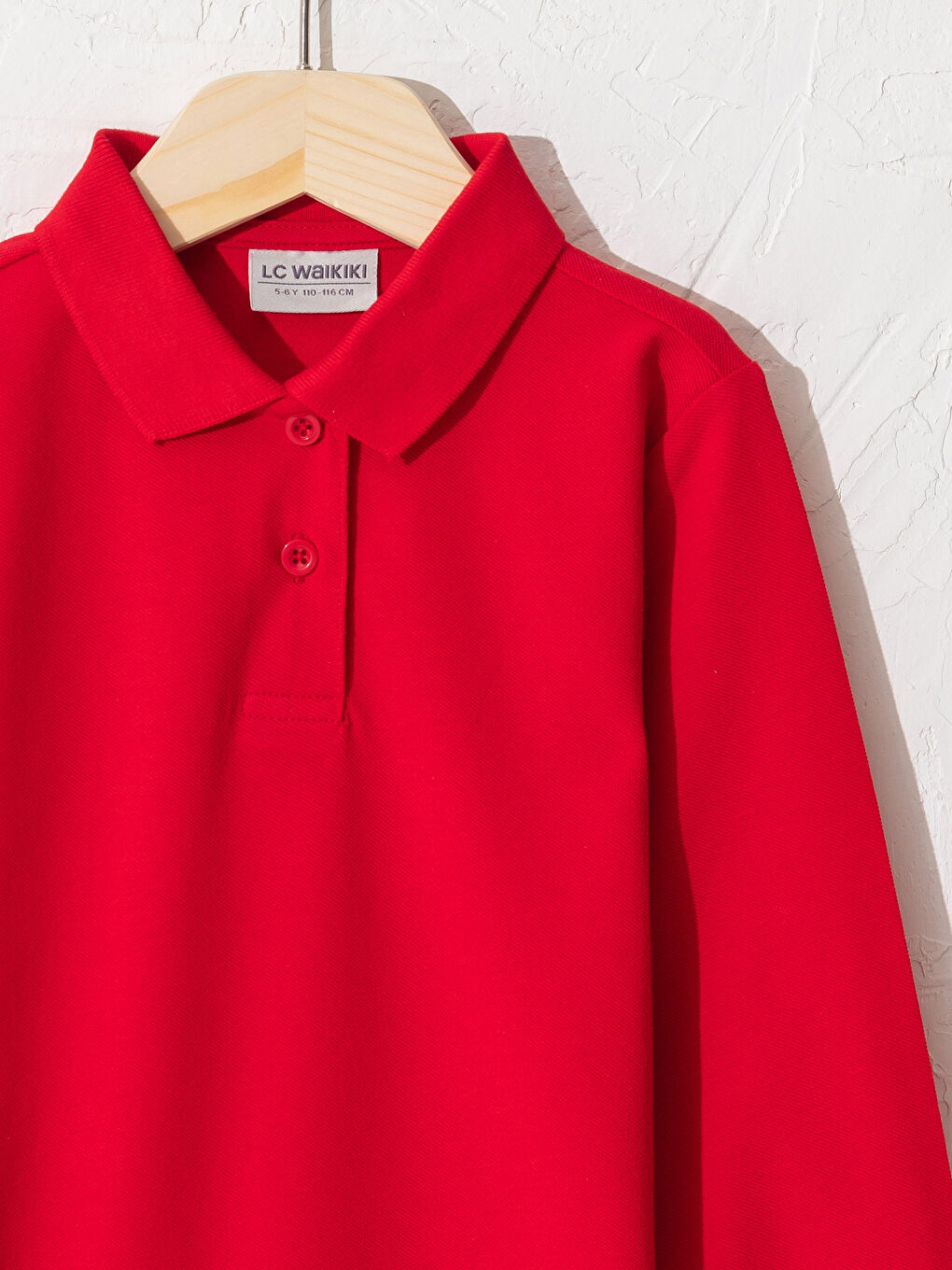 Girl's Polo Neck Basic Cotton T-Shirt-2