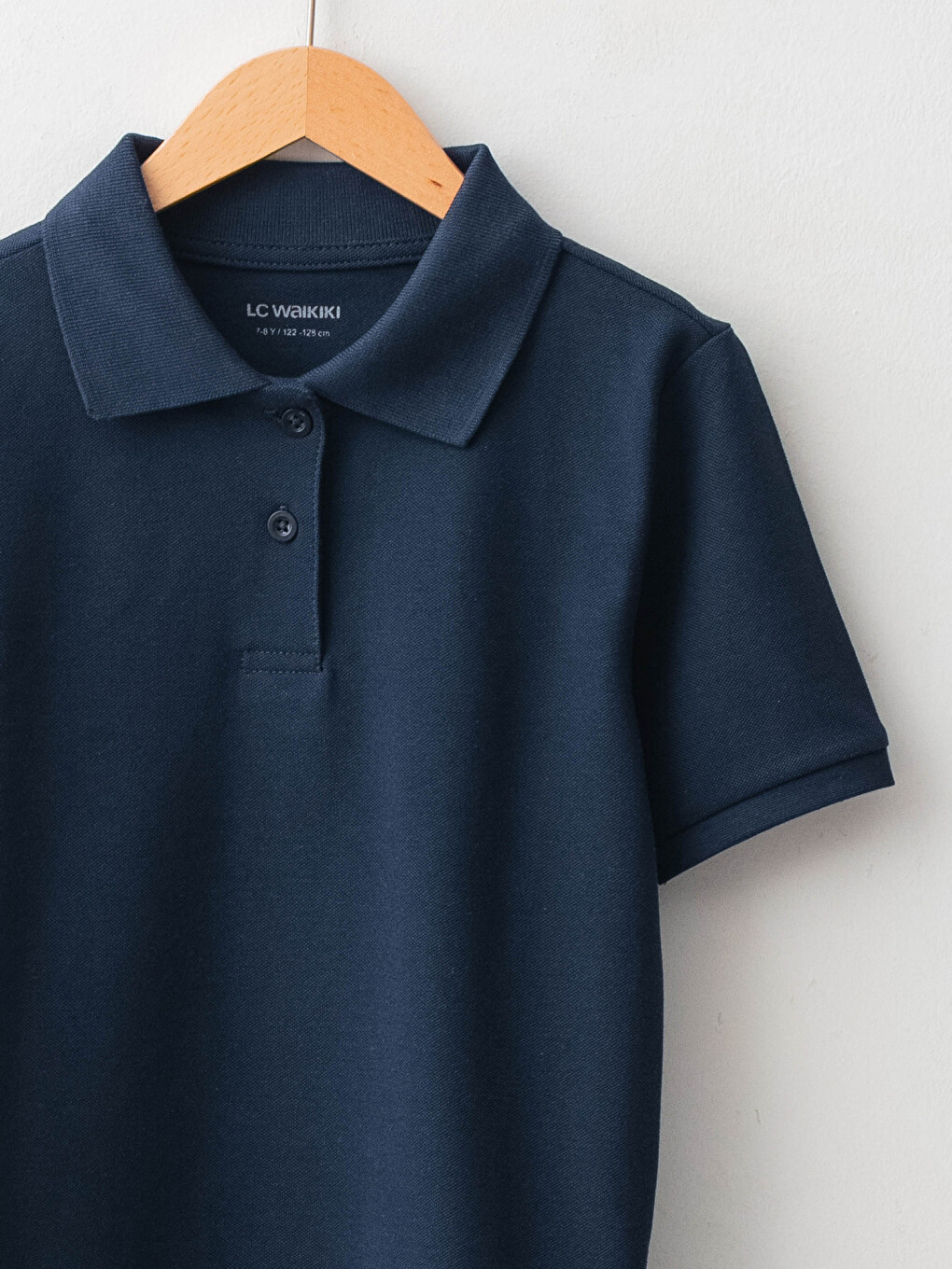 Girl's Polo Neck Basic T-shirt-2
