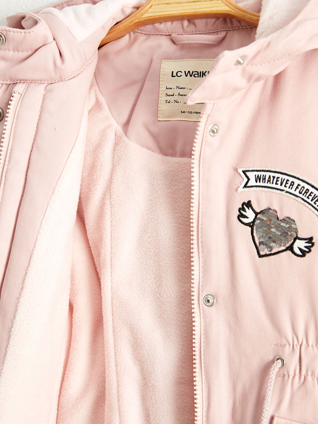 Manteau Court à Capuche pour Fille-5