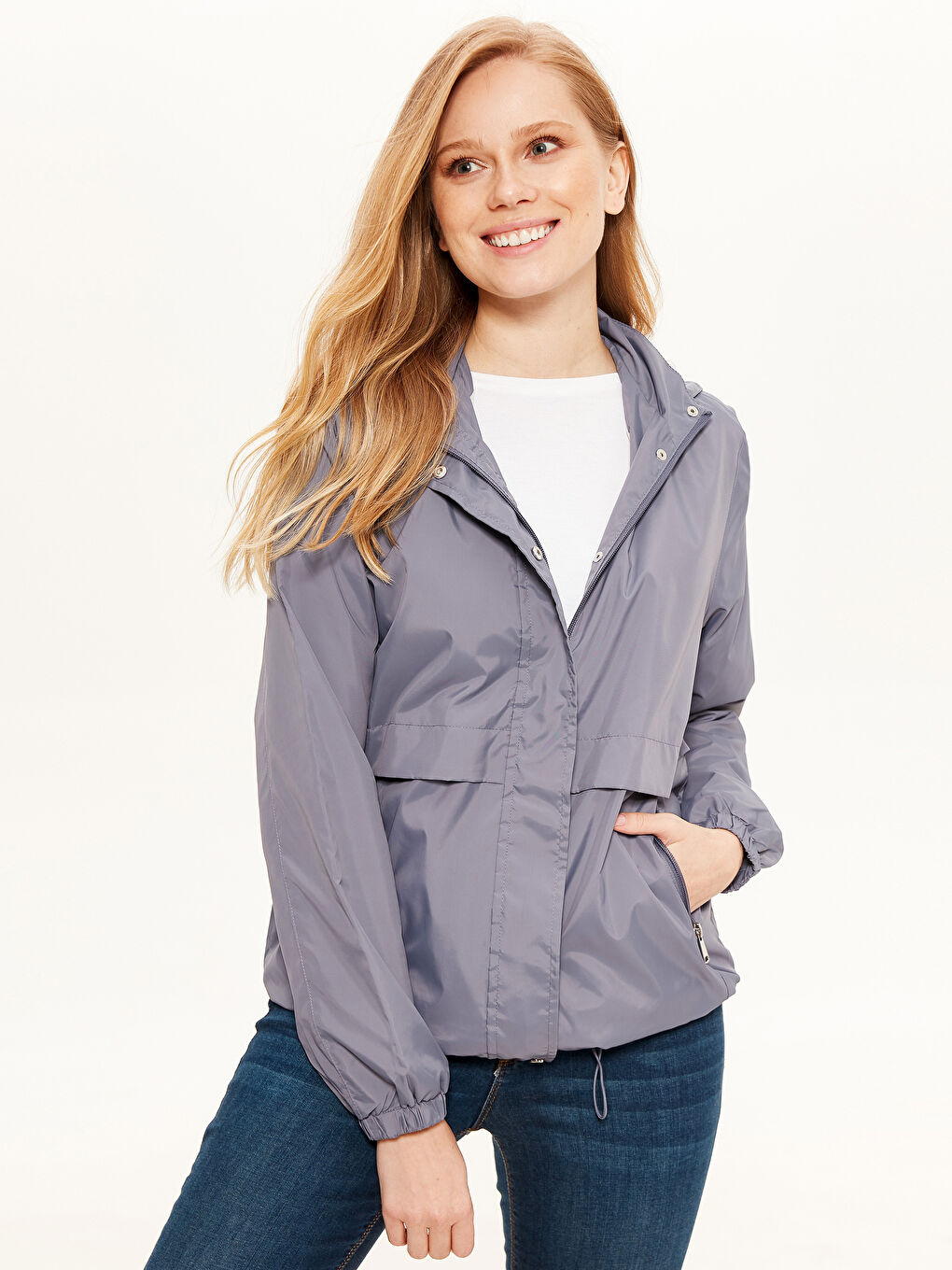 LCWAIKIKI Classic Woman GREY Raincoat -0W0057Z8-ENC