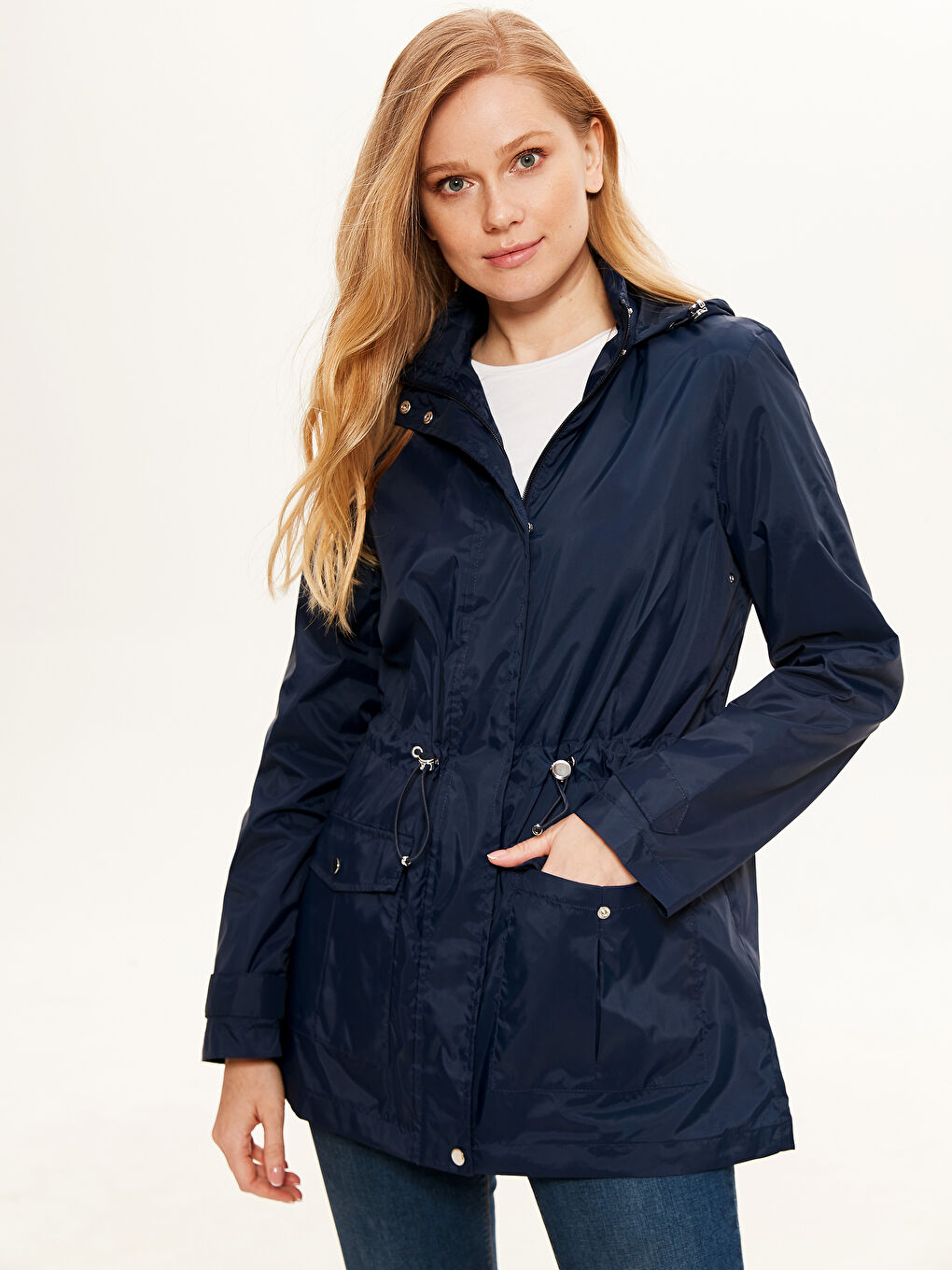 Woman NAVY Raincoat