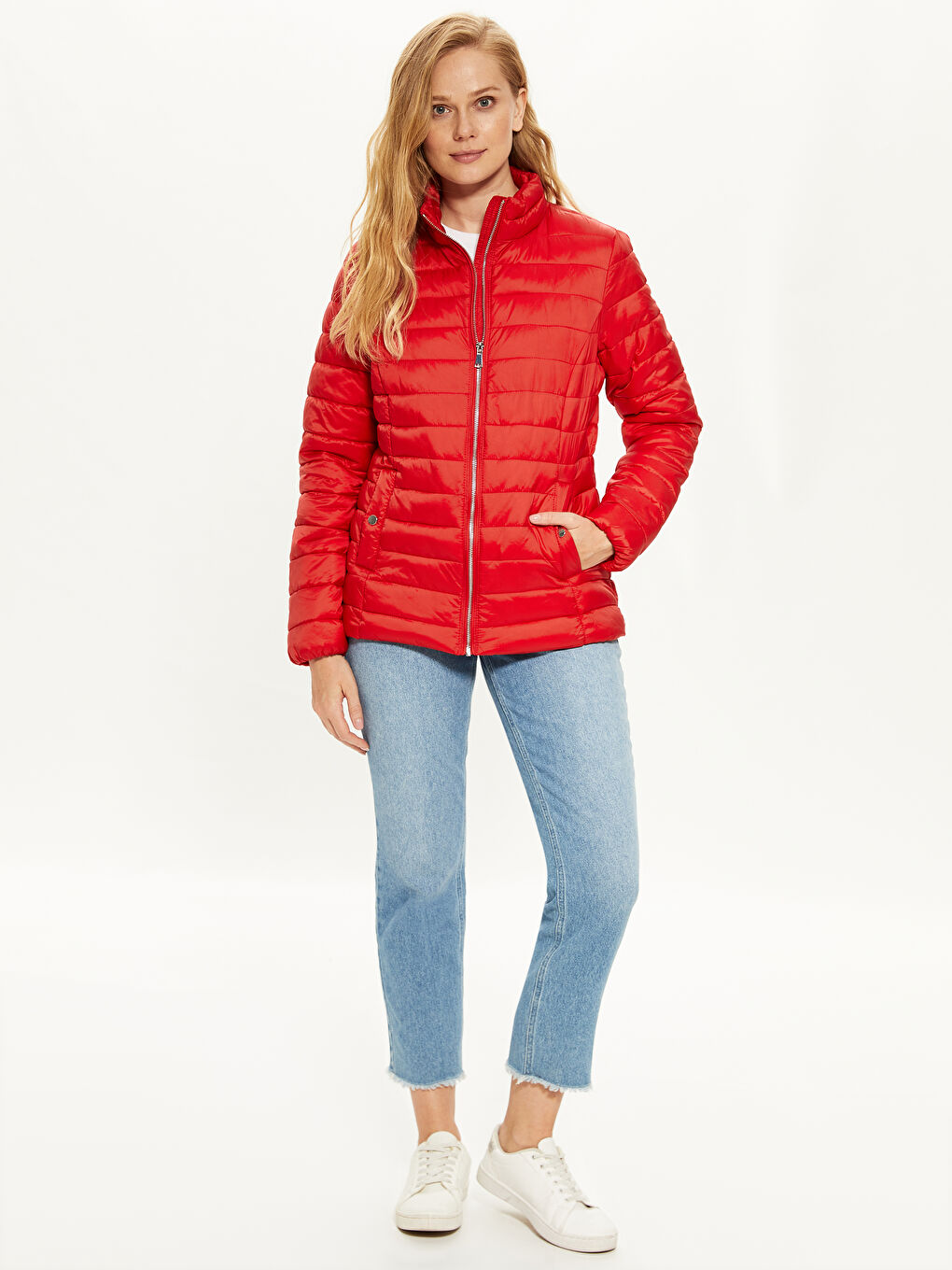 Пуховик с воротником-трубой-3