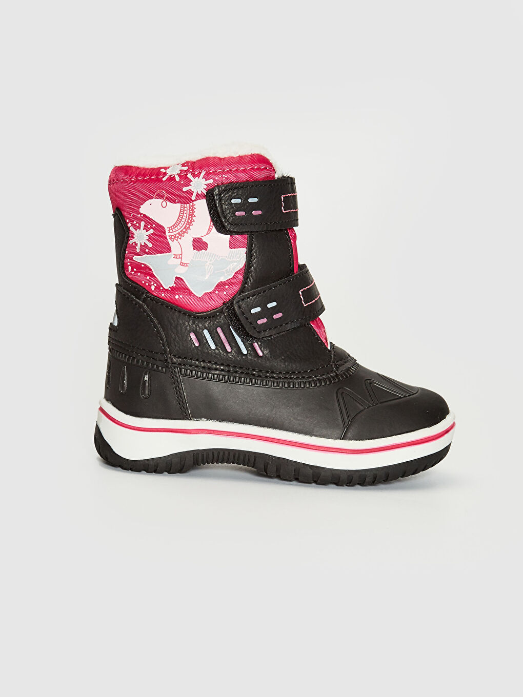 Bottes de neige à crochet et boucle pour bébé fille-1