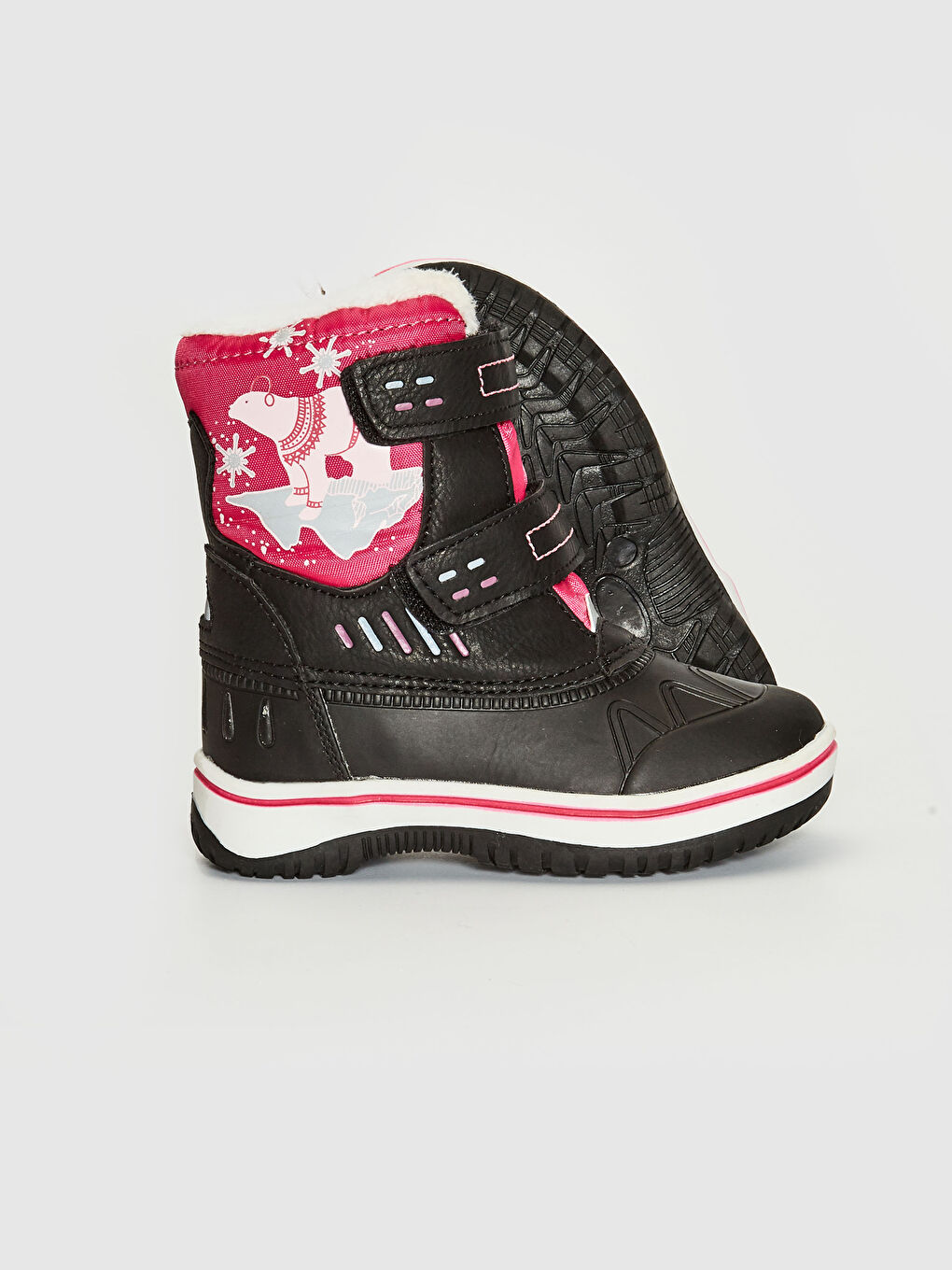 Bottes de neige à crochet et boucle pour bébé fille-3