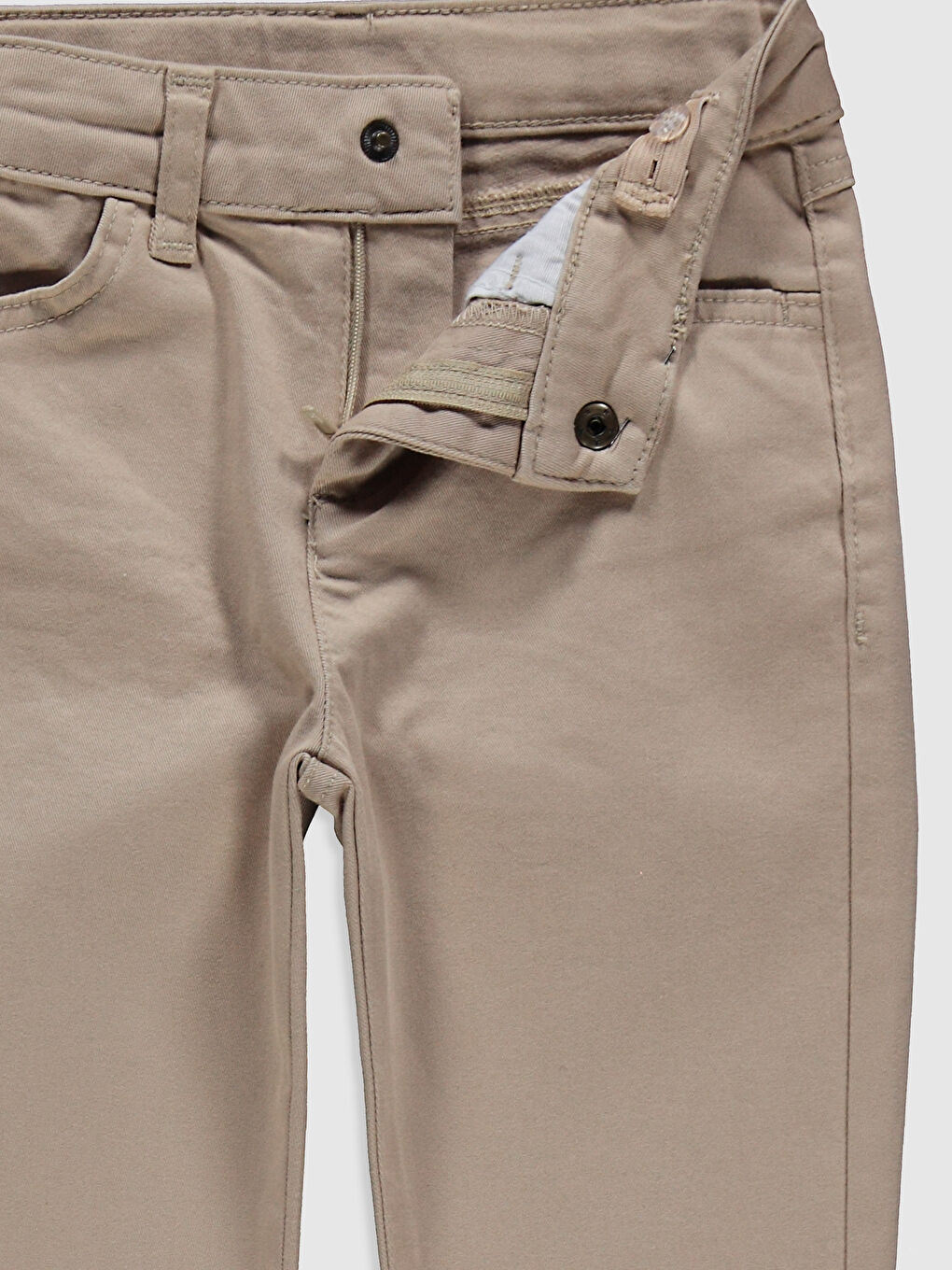 Bej Kız Çocuk Slim Pantolon-2