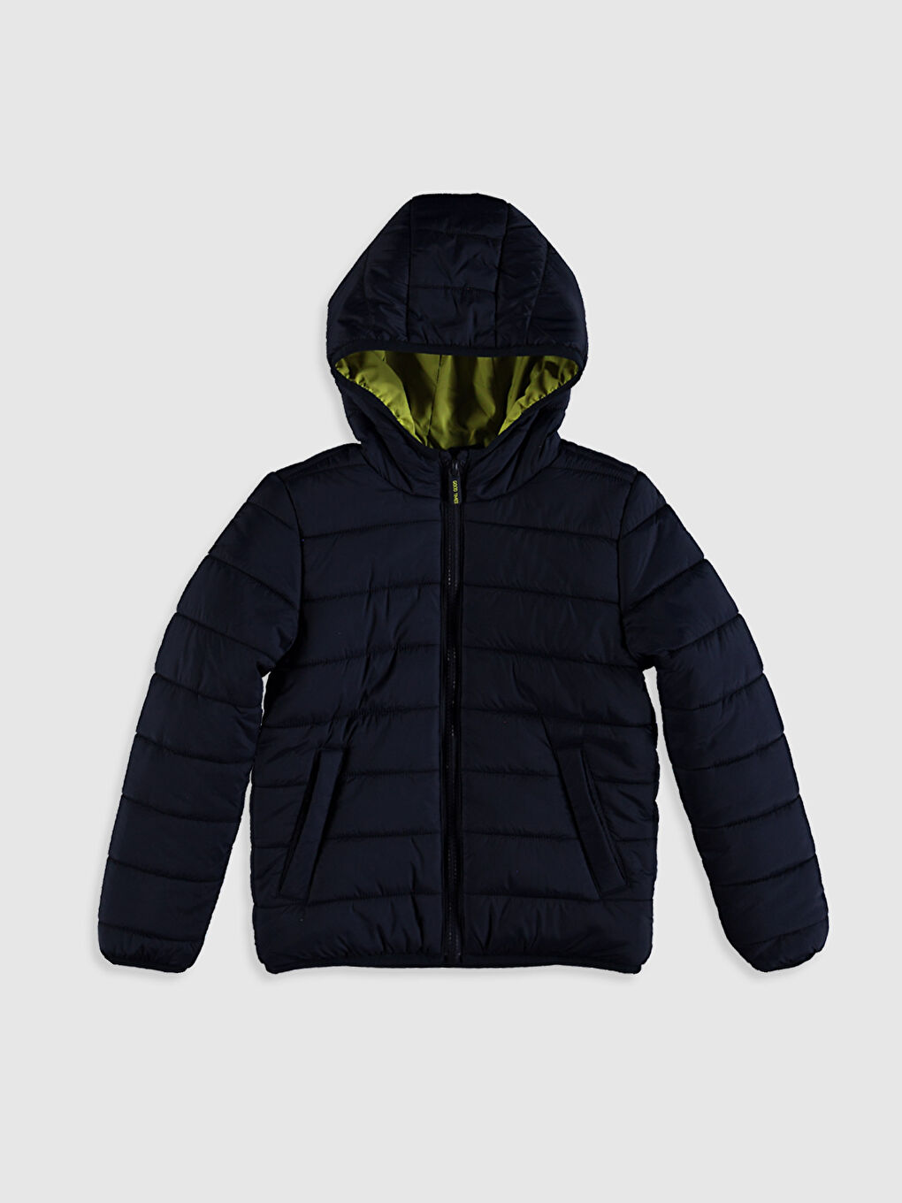 Lacivert Erkek Çocuk Kapüşonlu Şişme Mont