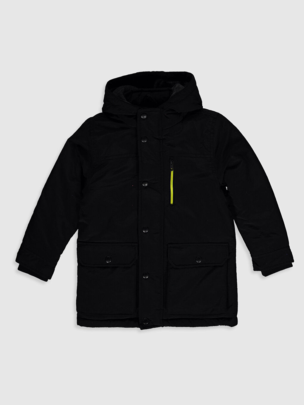 Boy's Heavy Short Coat with Hood