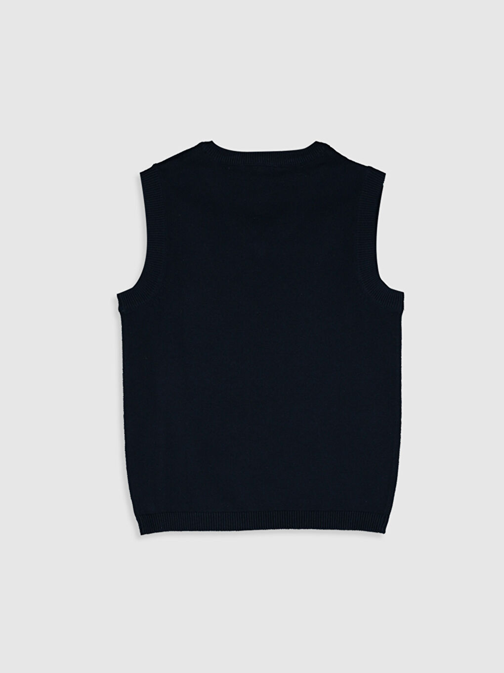 V Neck Basic Girls' Knitwear Sweater Vest-1