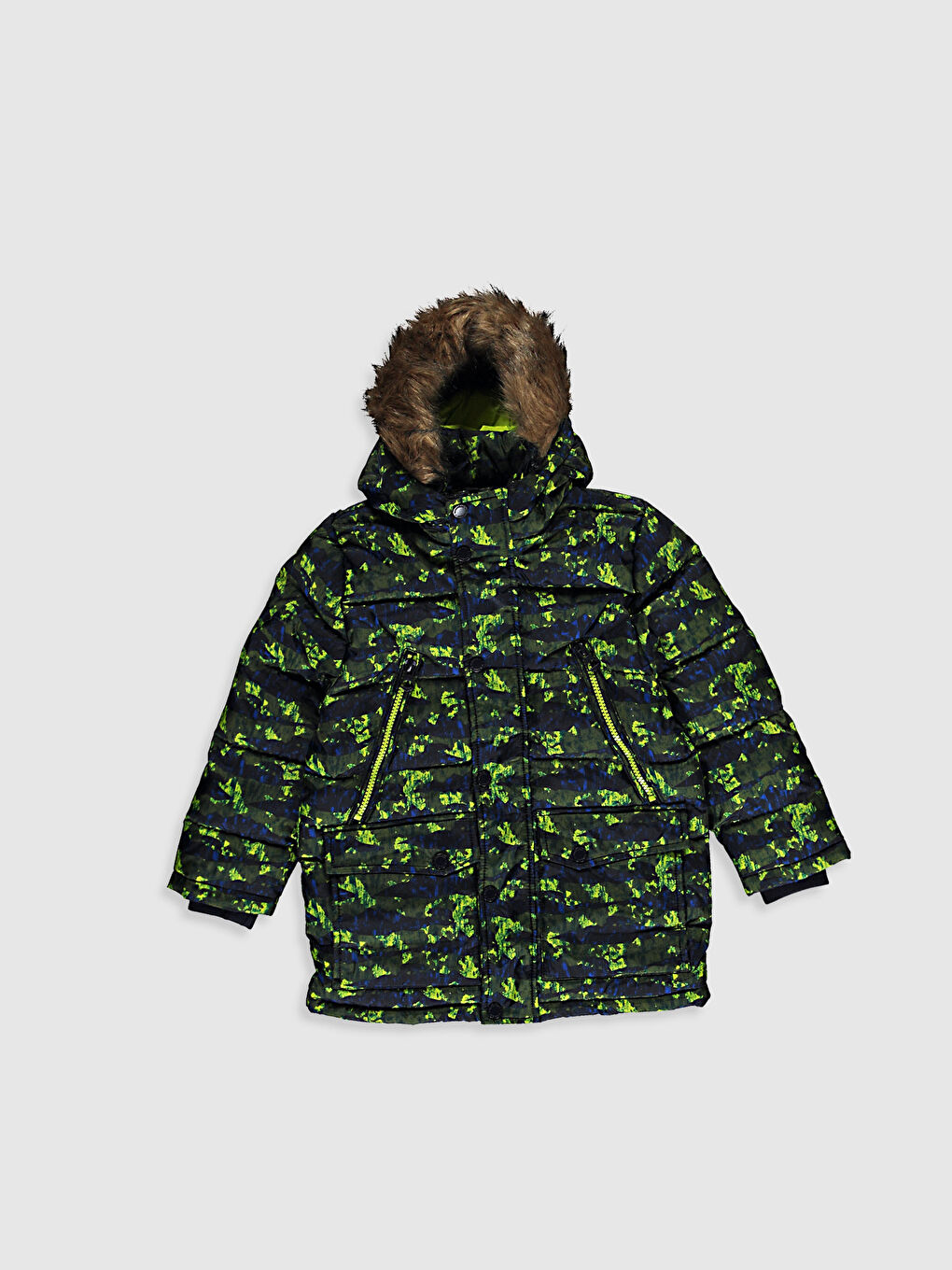 LCW Kids Boy's Goose Feather Coat with Hood -0W0224Z4-LS6