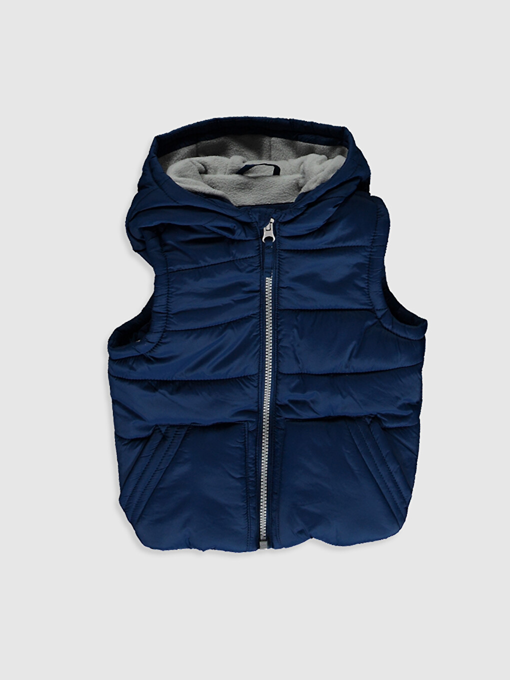 Baby Boy’s Zip-down Vest With Hood