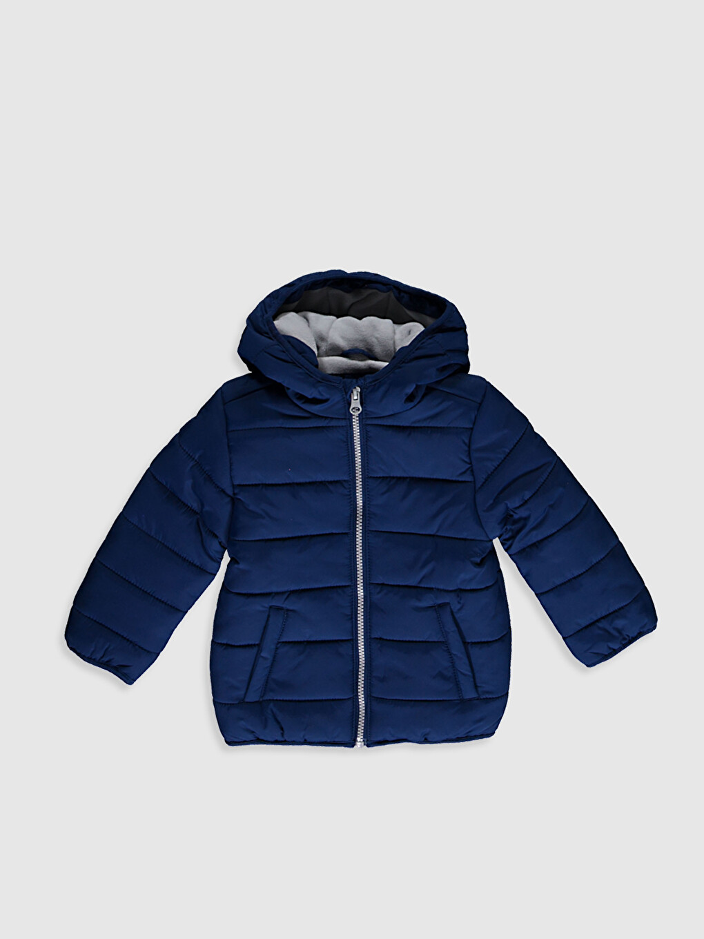 Baby Boy’s Zip-down Short Coat With Hood