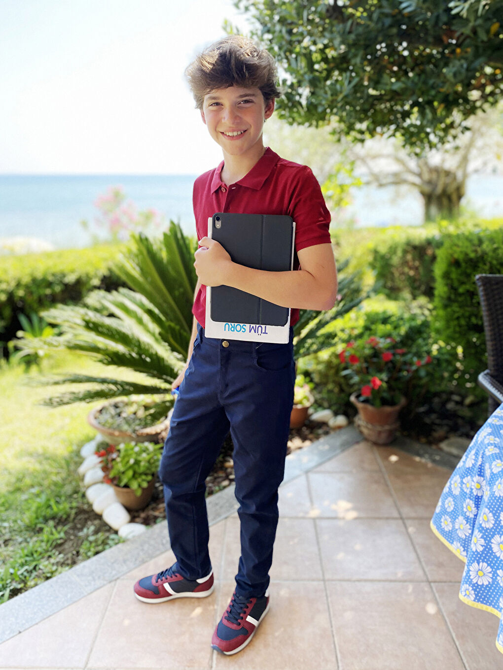 Lacivert Erkek Çocuk Slim Gabardin Pantolon-2