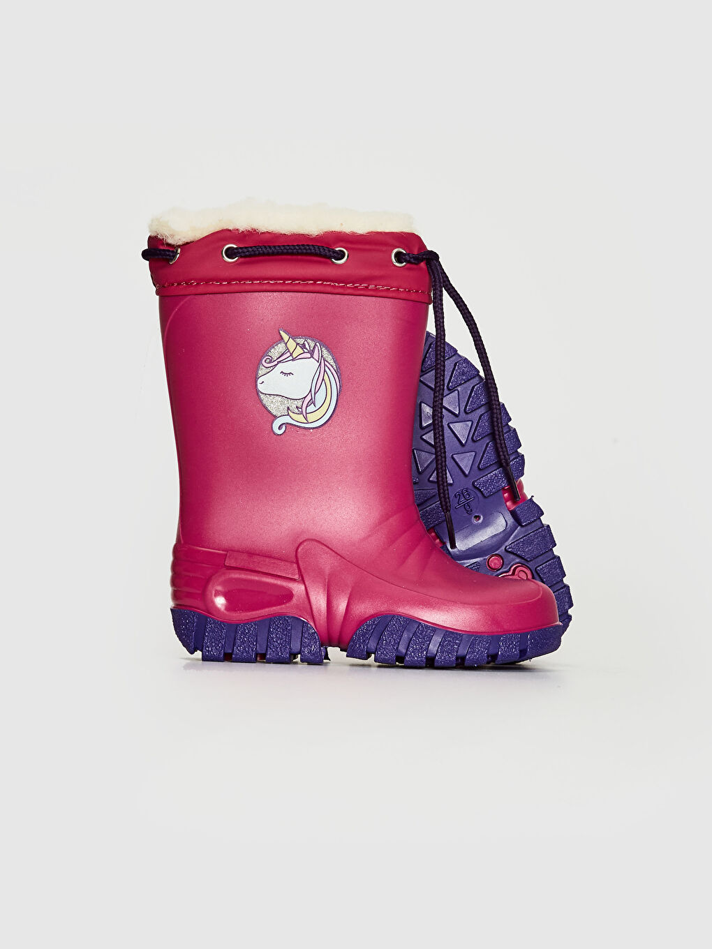 Mädchen Regenstiefel mit Fellfutter-3