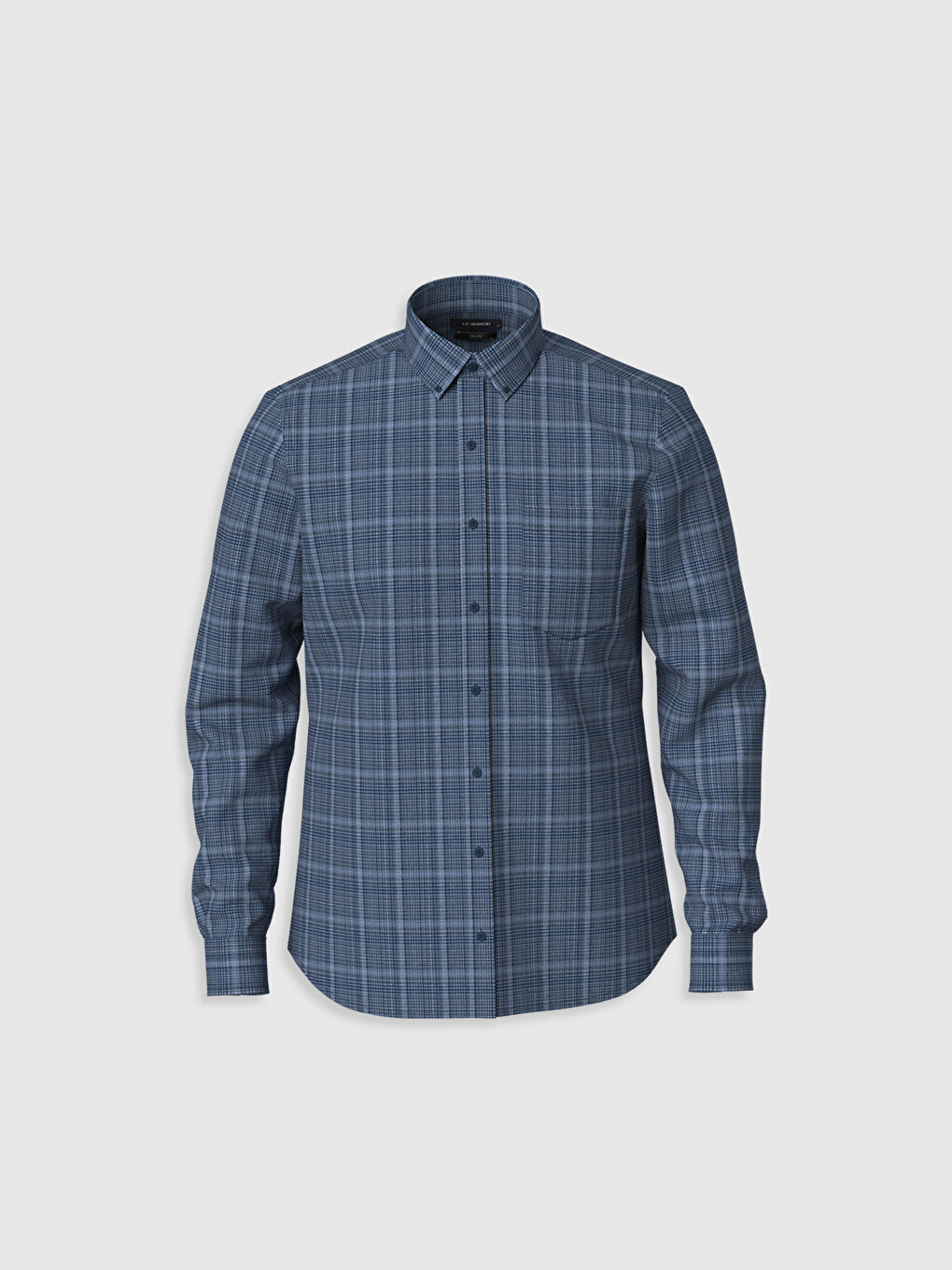 Стандартты пішім ұзын жең торлы жейде-1