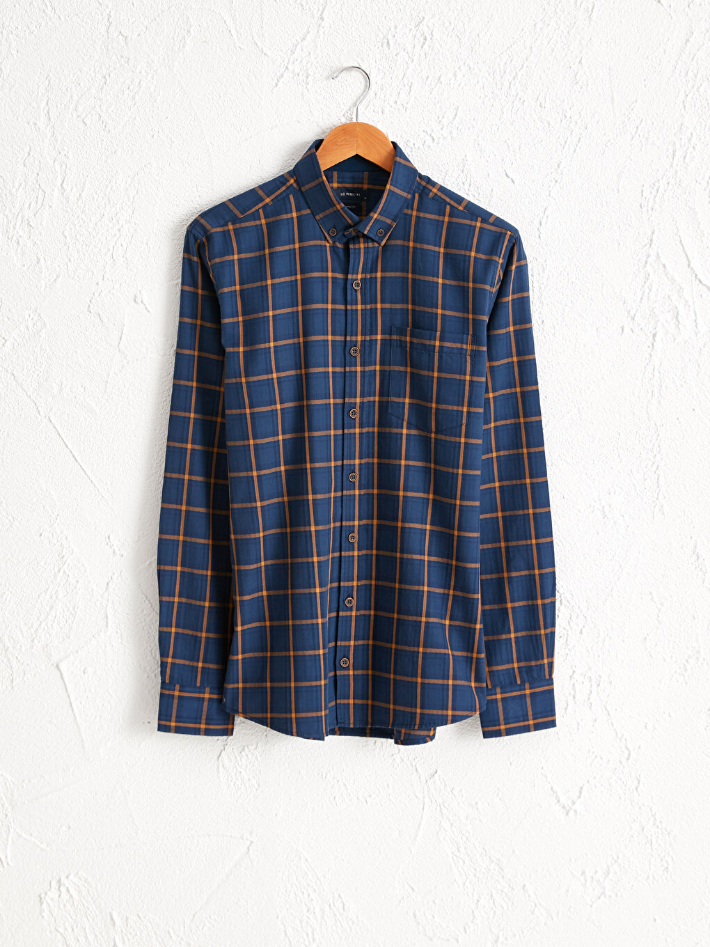 Regular Fit Long Sleeve Plaid Shirt